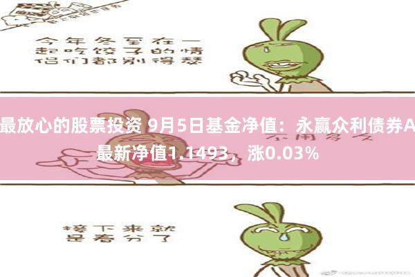 最放心的股票投资 9月5日基金净值：永赢众利债券A最新净值1.1493，涨0.03%